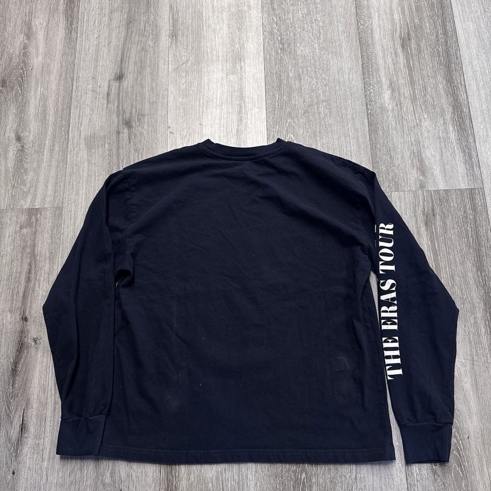 Taylor Swift The Eras Tour Long Sleeve Black Photo Tee Size Medium - Picture 5 of 8